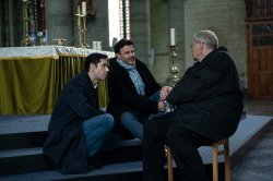 EL DIRECTOR Y EL PROTAGONISTA DE GRACIAS A DIOS EN MADRID