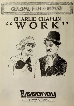 CHARLOT TRABAJANDO DE PAPELISTA