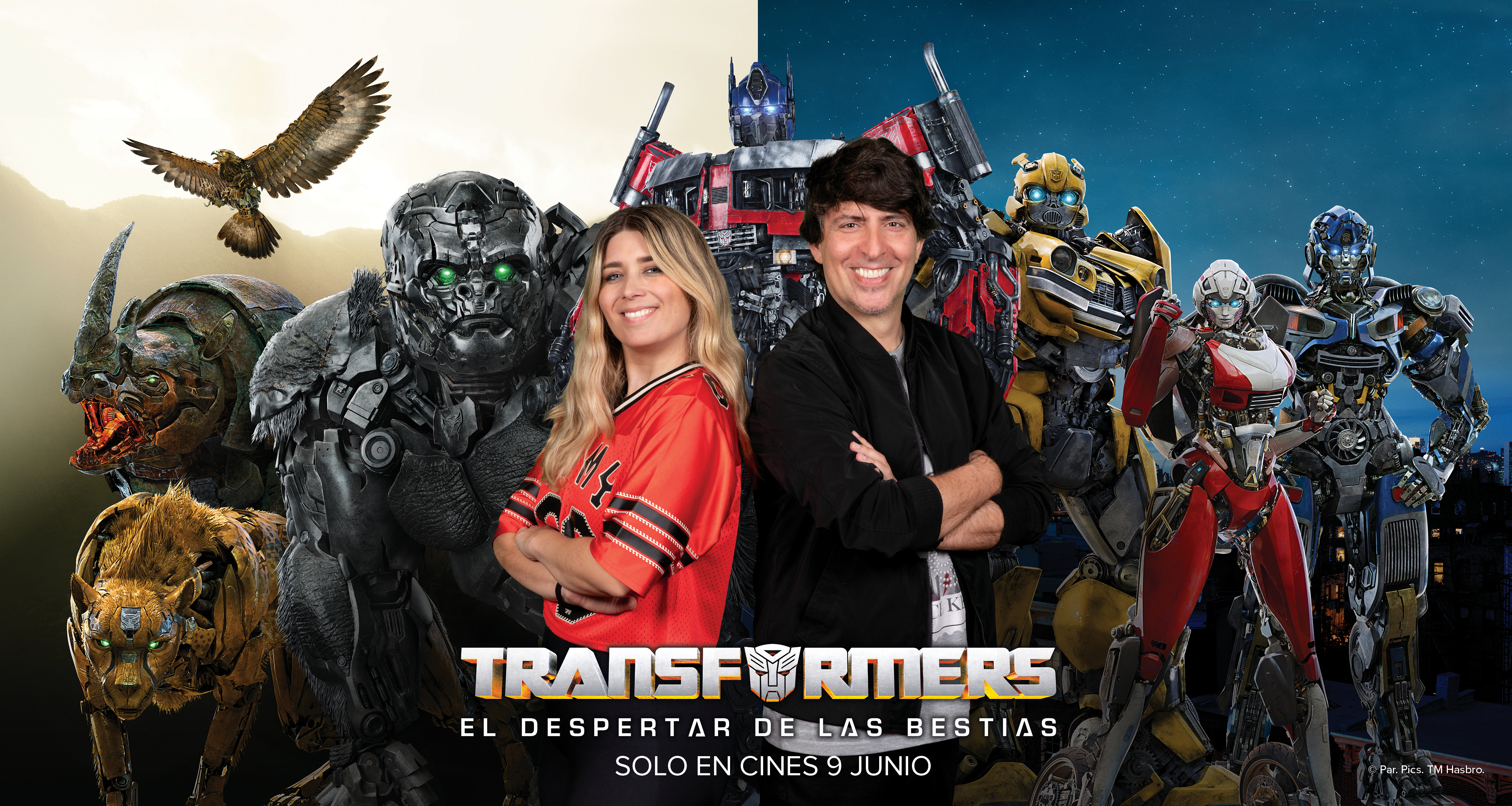 DANI MORENO EL GALLO Y CRISTINA BOSCA EN EL NUEVO TRANSFORMERS
